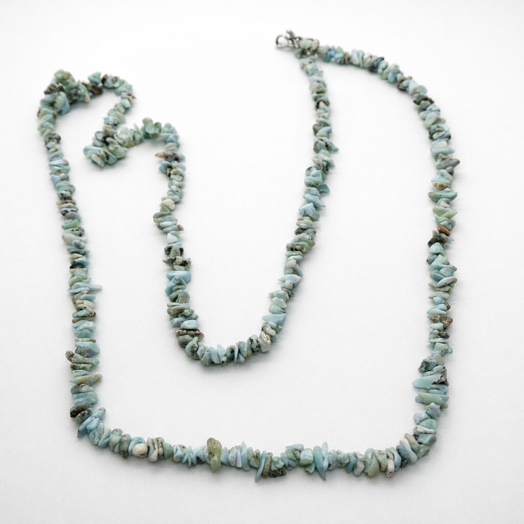 Larimar Necklace| Calm Ocean Blue Elegance