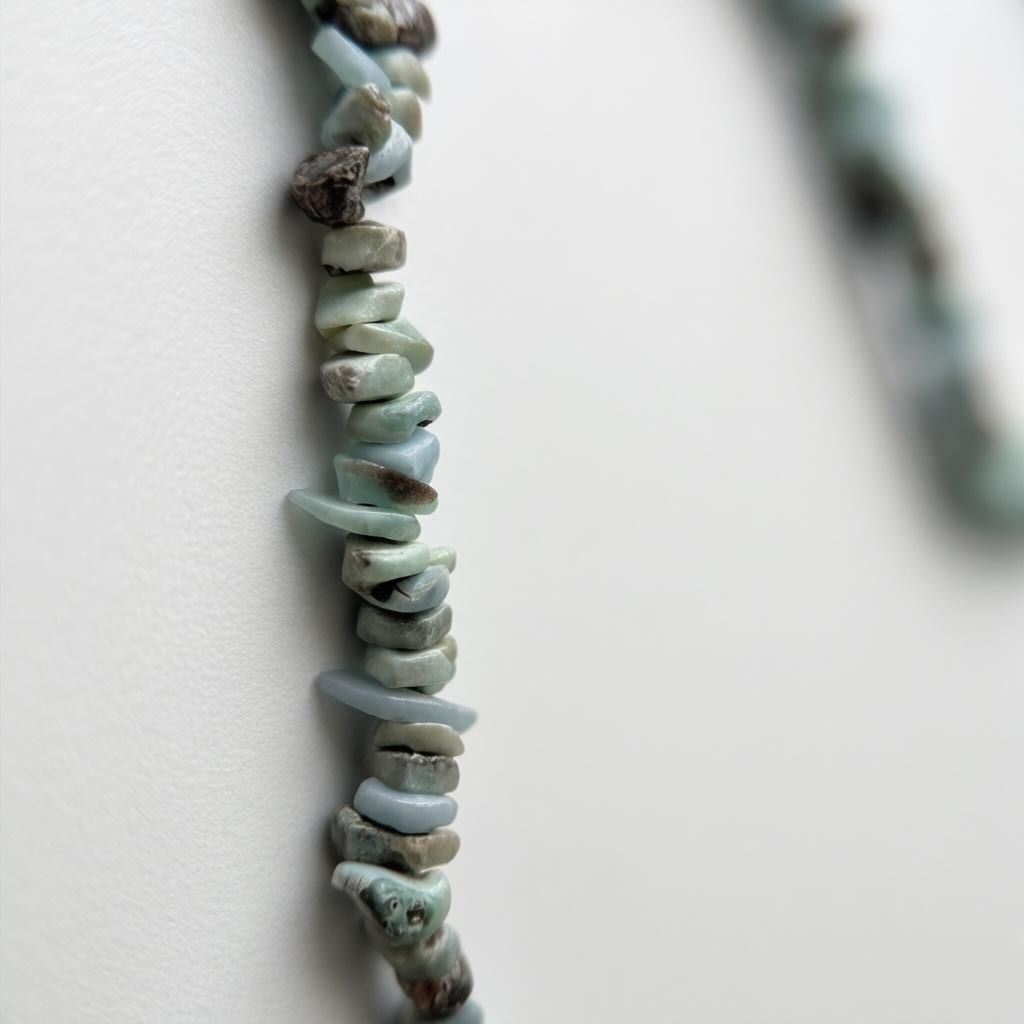 Larimar Necklace| Calm Ocean Blue Elegance