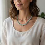 Larimar Necklace| Calm Ocean Blue Elegance