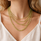 Peridot Tiny Nuggets Necklace