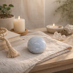 Blue Lace Agate Palm | Calm, Ease & Gentle Clarity