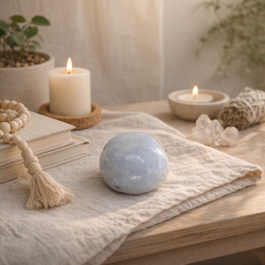 Blue Lace Agate Palm | Calm, Ease & Gentle Clarity