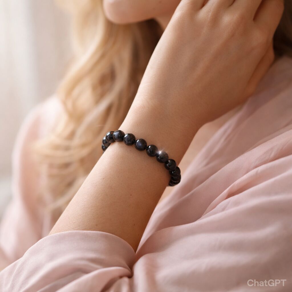 Black Agate Bracelet | Protection & Stability Secondary image