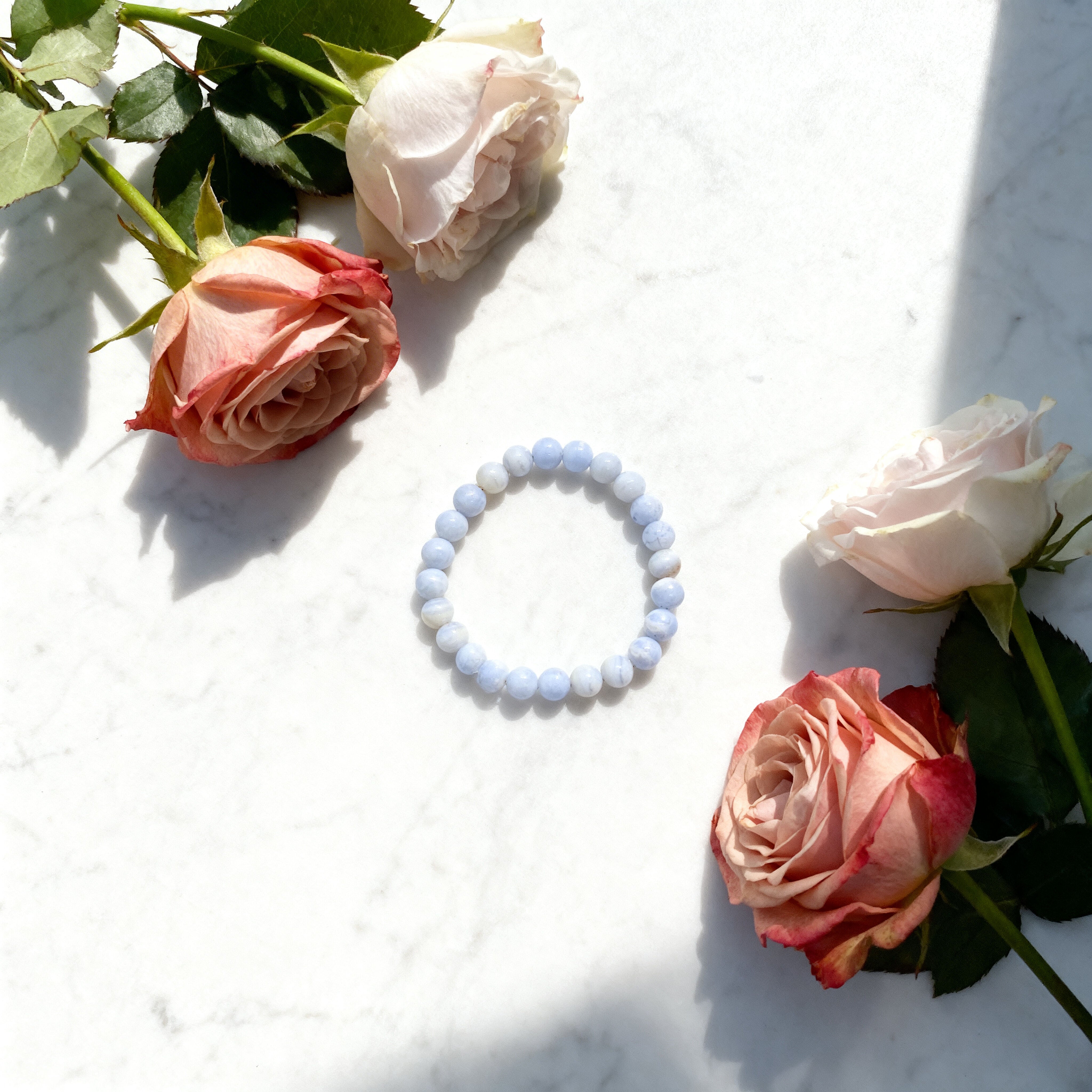 Blue Lace Agate Bracelet | Calm & Clear Expression Main image