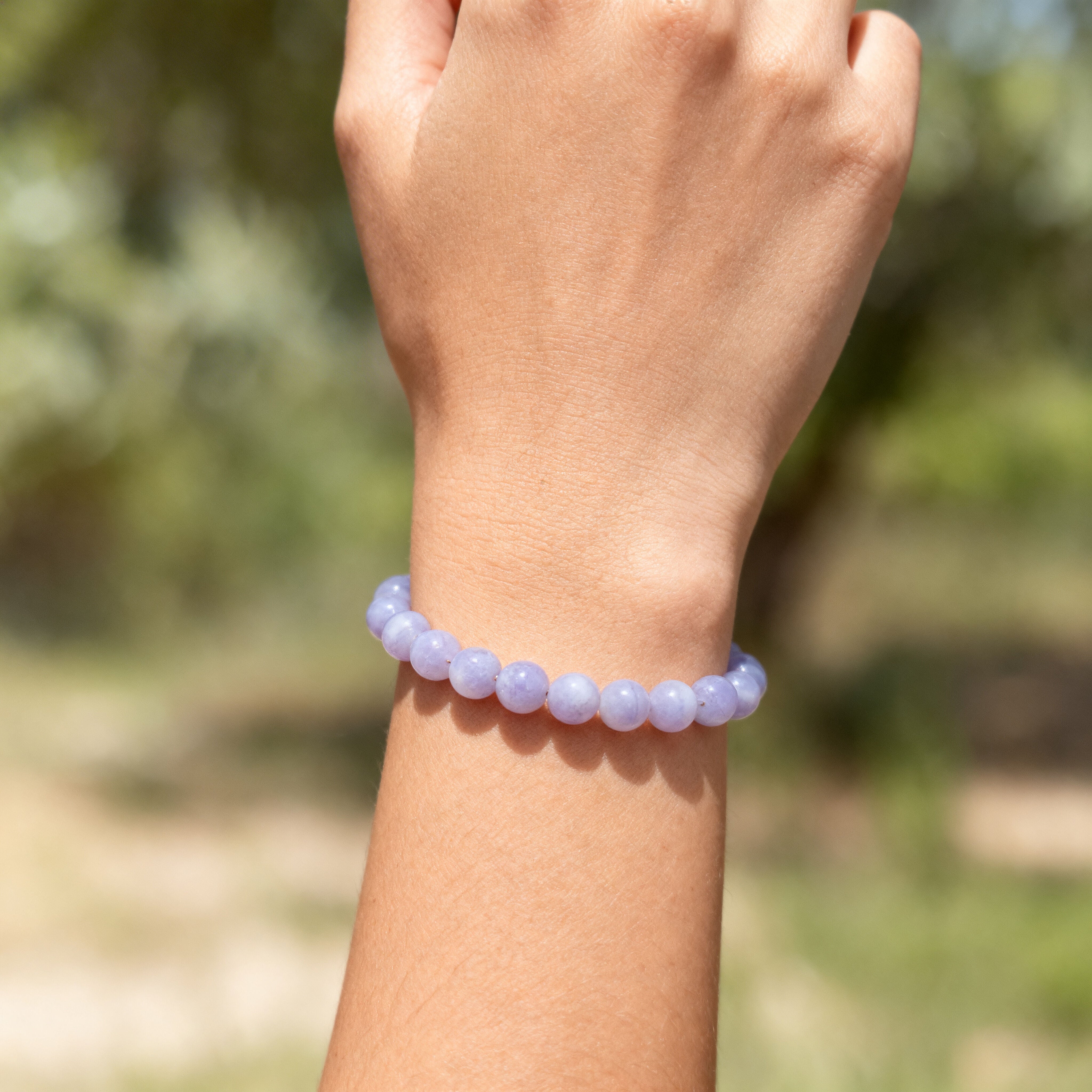 Blue Lace Agate Bracelet | Calm & Clear Expression Secondary image