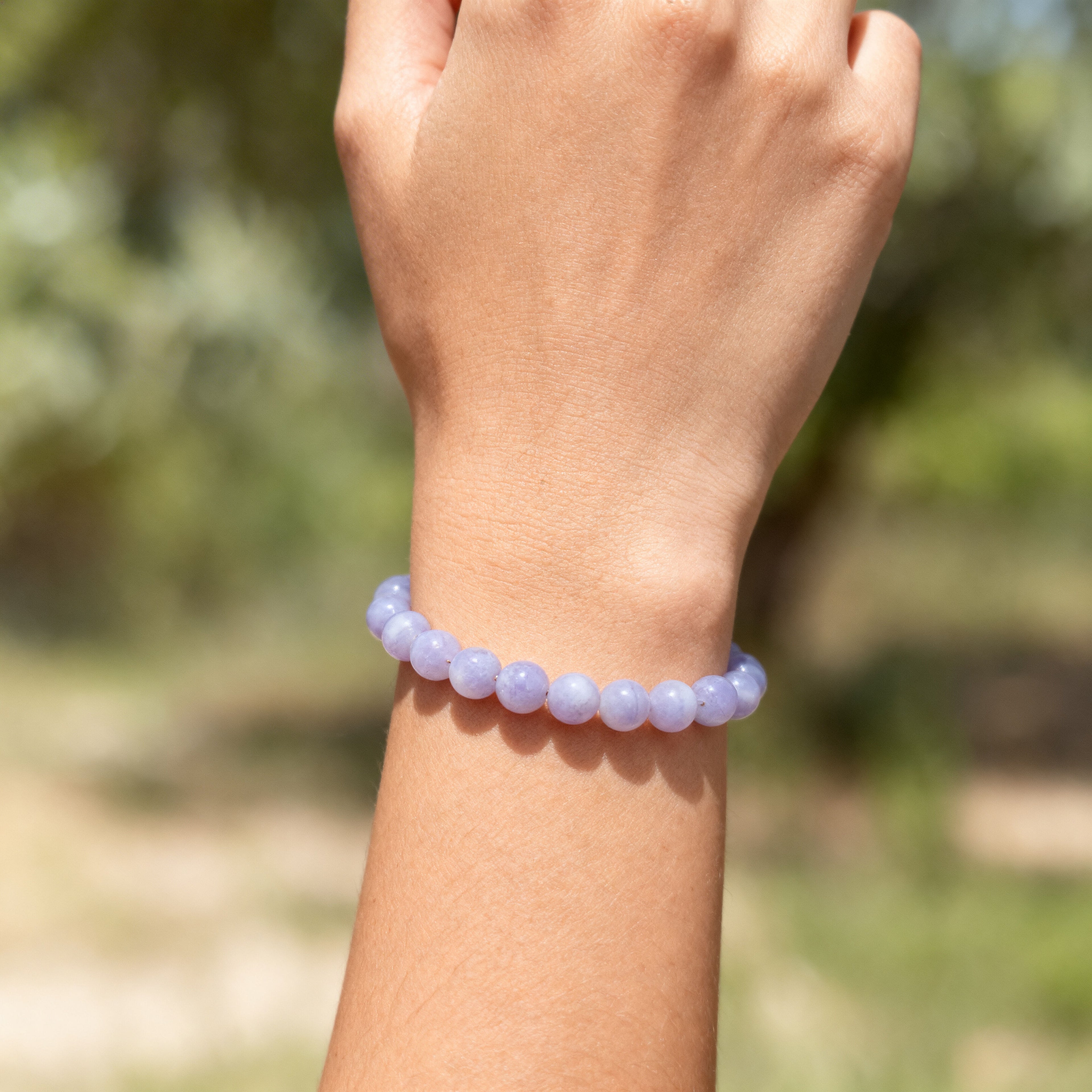 Blue Lace Agate Bracelet | Calm & Clear Expression