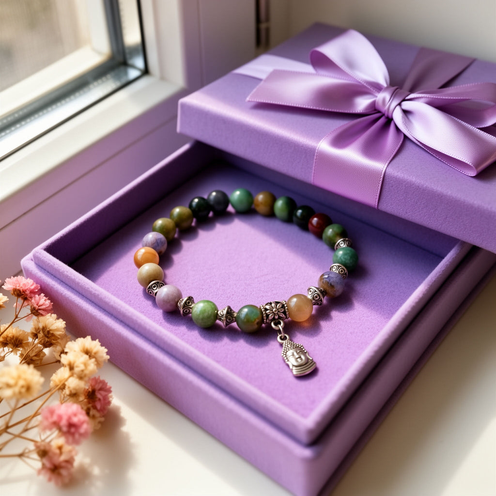 Indian Agate Buddha Bracelet | Calm & Balance