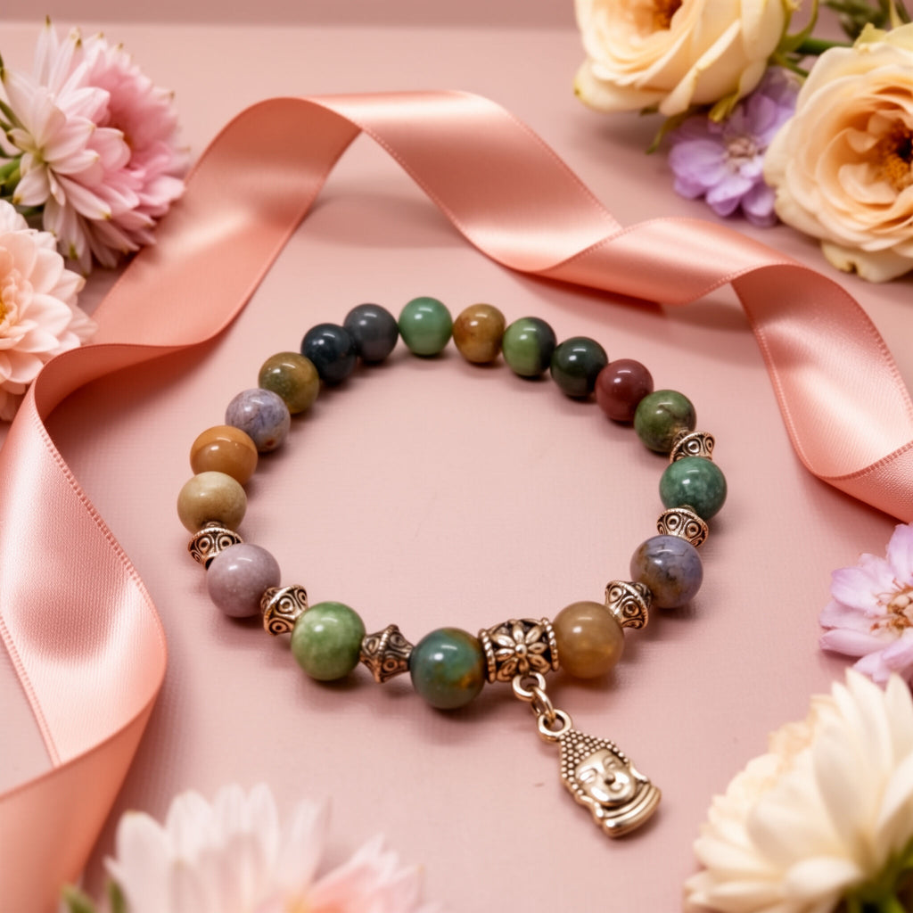 Indian Agate Buddha Bracelet | Calm & Balance