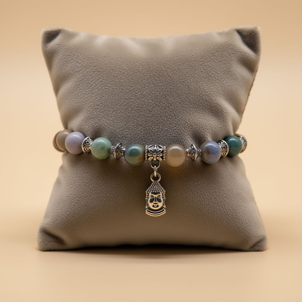 Indian Agate Buddha Bracelet | Calm & Balance