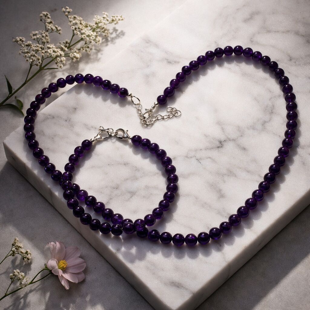 Amethyst Jewelry Set | Calm & Elegant Matching Set