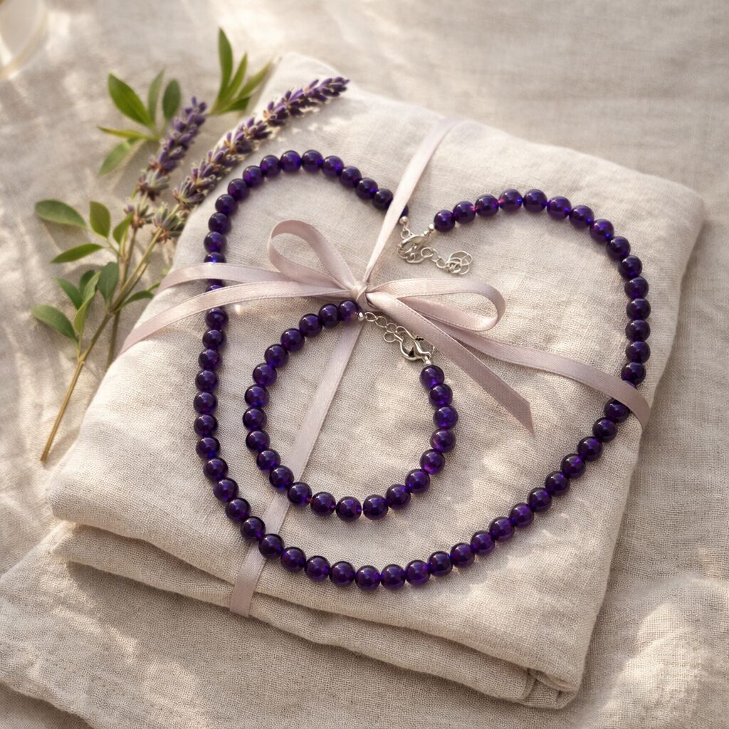 Amethyst Jewelry Set | Calm & Elegant Matching Set