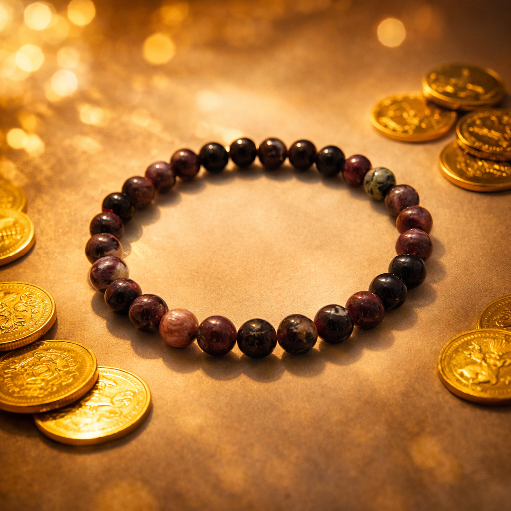 Multi Tourmaline 8mm Smooth Ball Stretchable Bracelet Main image