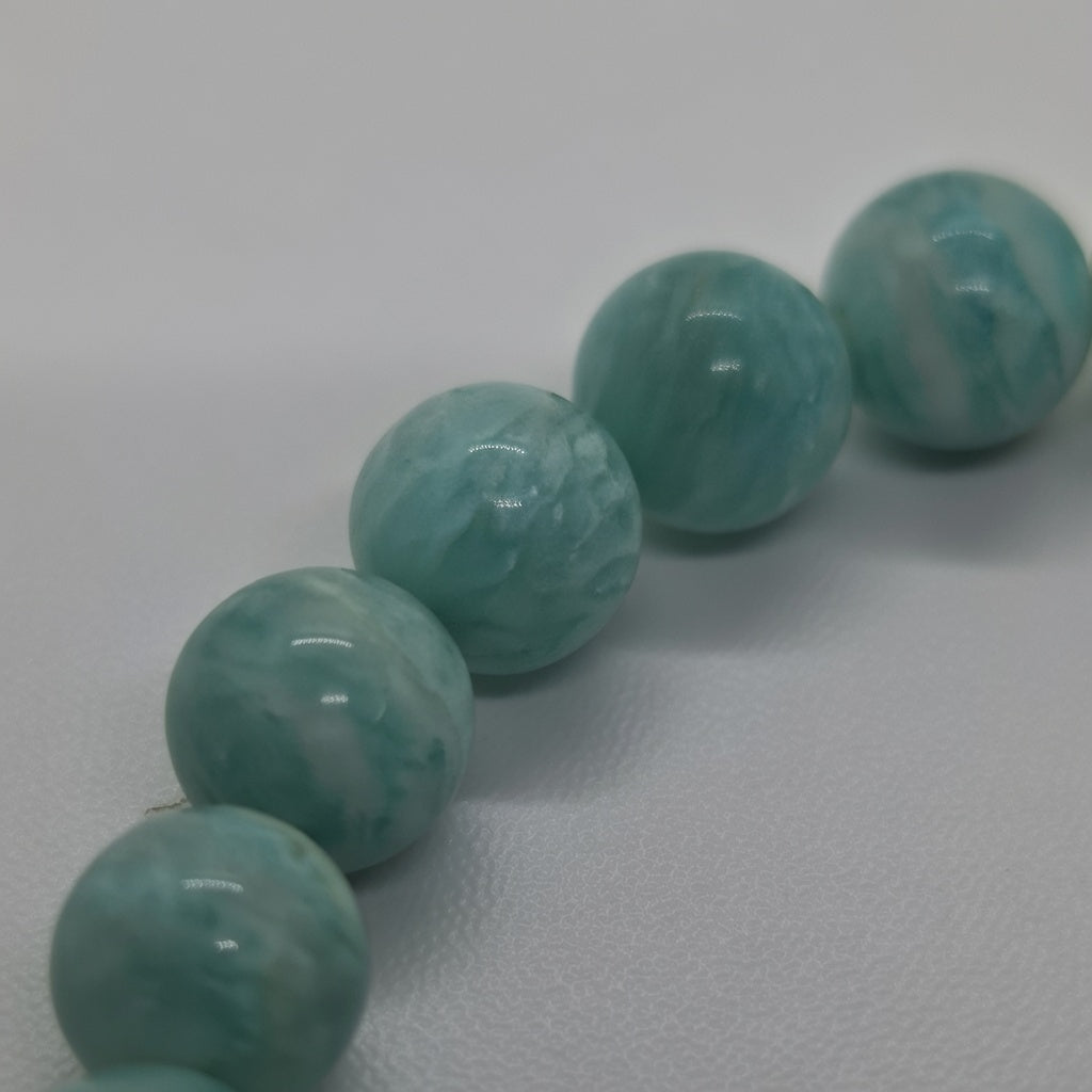 Amazonite 8mm Smooth Ball Stretchable Bracelet