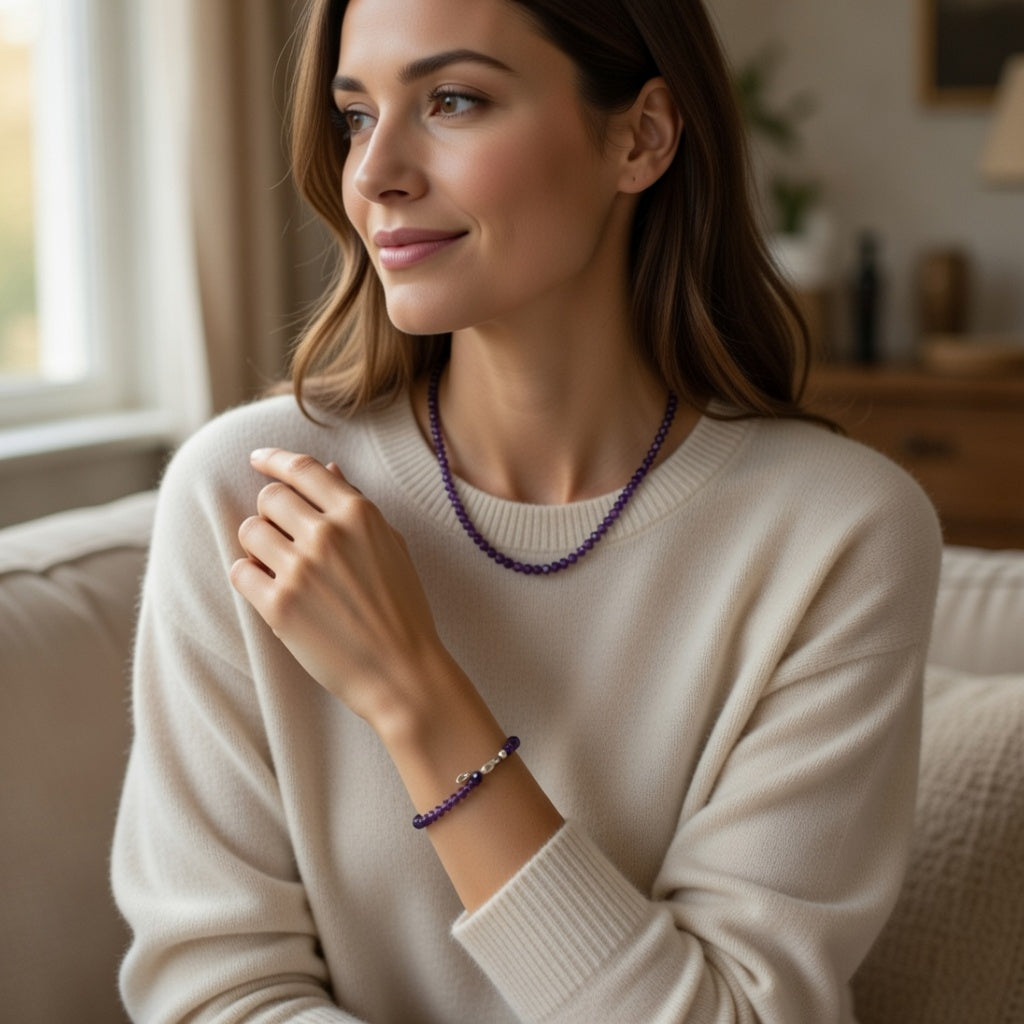 Amethyst Faceted Set | Elegant Sparkle & Calm Secondary image