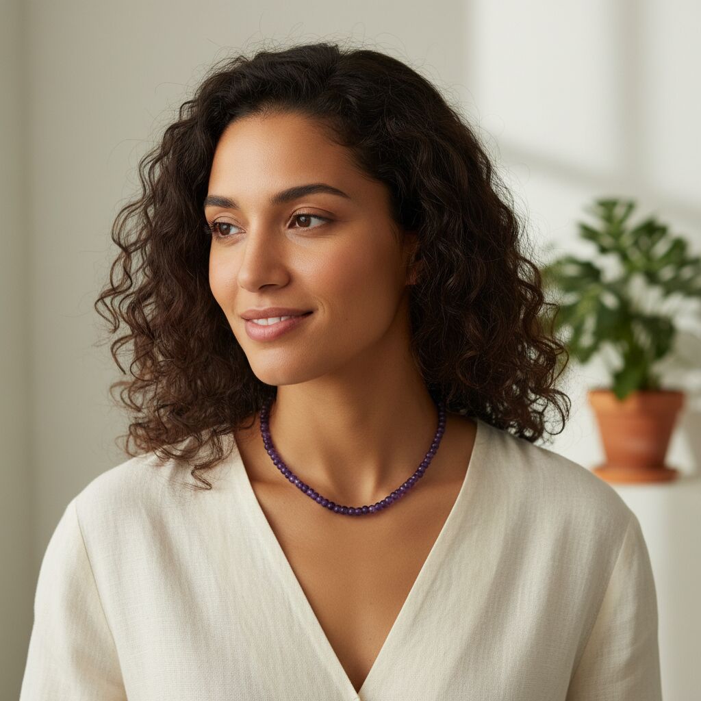 Amethyst Faceted Necklace | Elegant Sparkle & Calm Secondary image