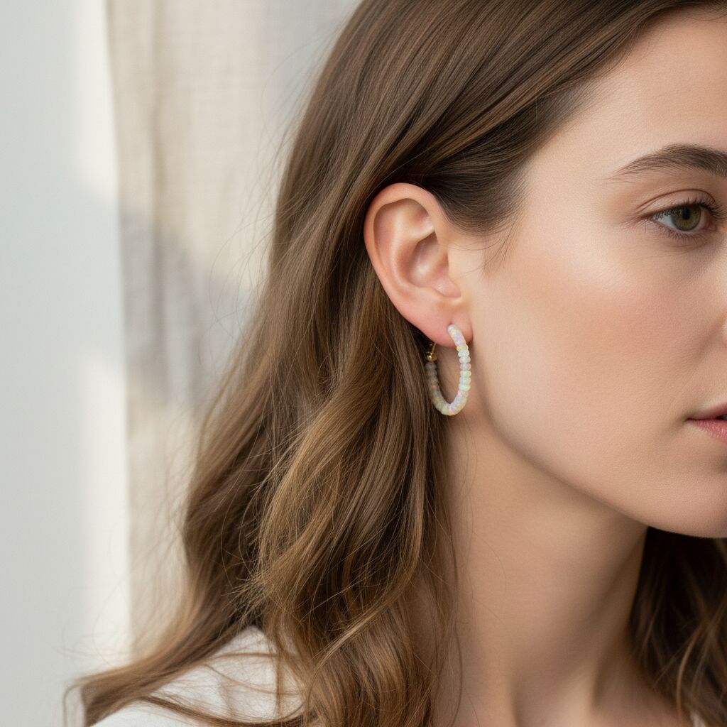 Ethiopian Opal Earrings | Soft Glow & Elegant Shine