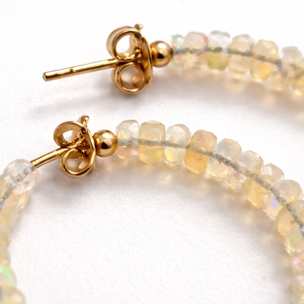 Ethiopian Opal Earrings | Soft Glow & Elegant Shine
