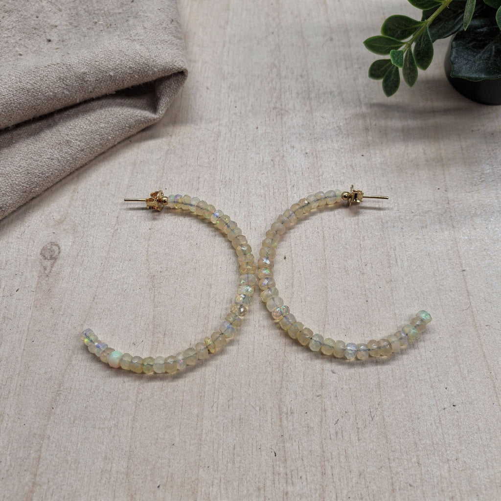 Ethiopian Opal Earrings | Soft Glow & Elegant Shine
