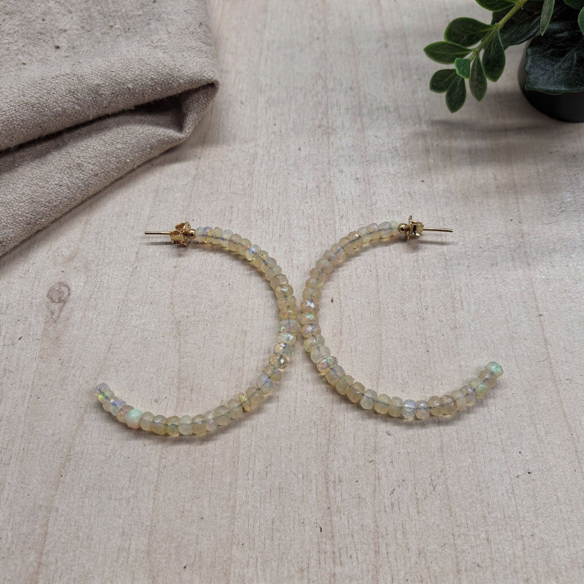 Ethiopian Opal Earrings | Soft Glow & Elegant Shine