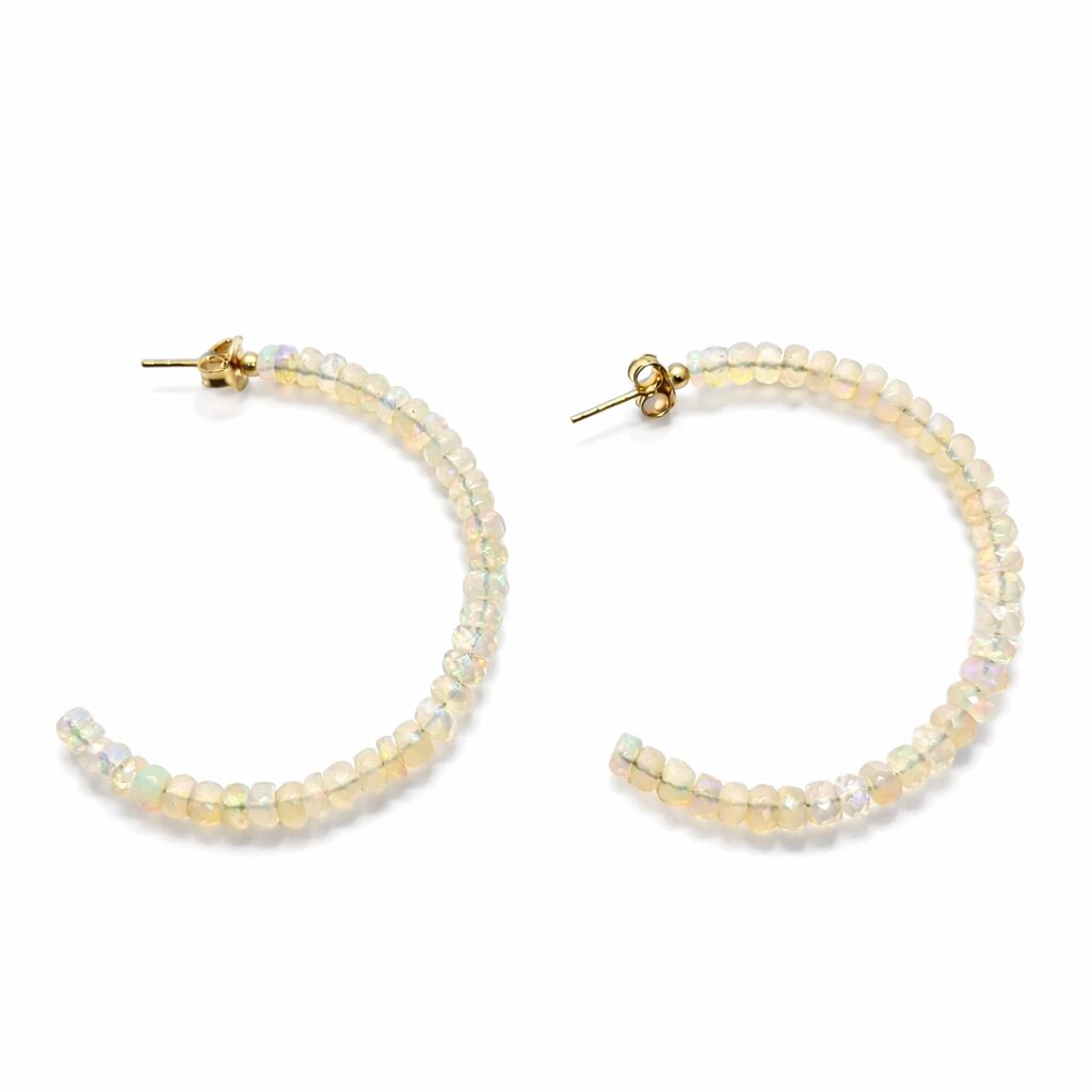 Ethiopian Opal Earrings | Soft Glow & Elegant Shine