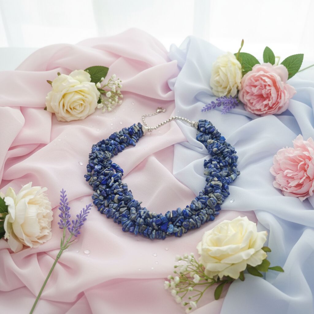 Lapis Lazuli Necklace | Royal Blue Elegant Style