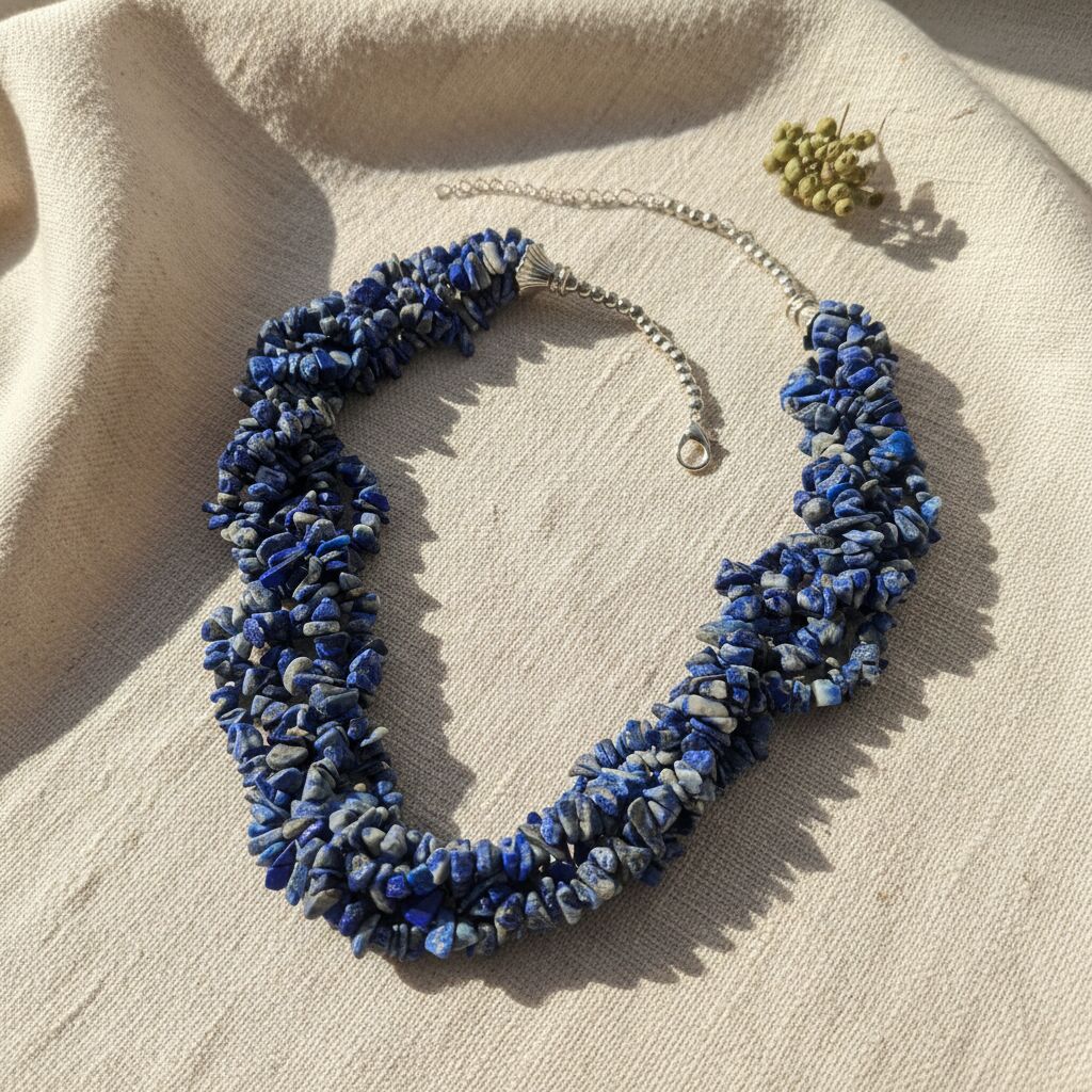 Lapis Lazuli Necklace | Royal Blue Elegant Style