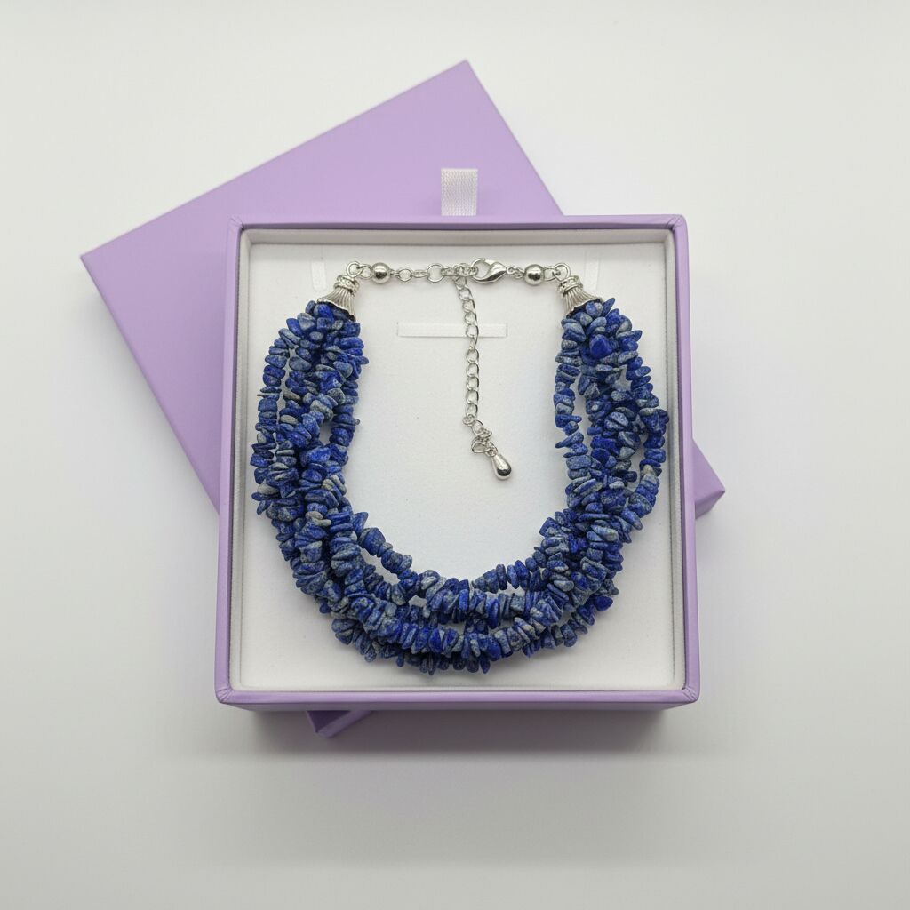 Lapis Lazuli Necklace | Royal Blue Elegant Style