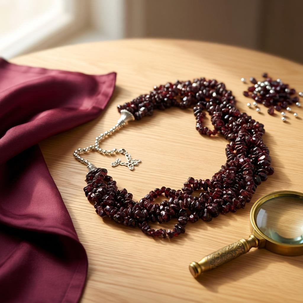 Red Garnet Necklace | Passion & Timeless Elegance