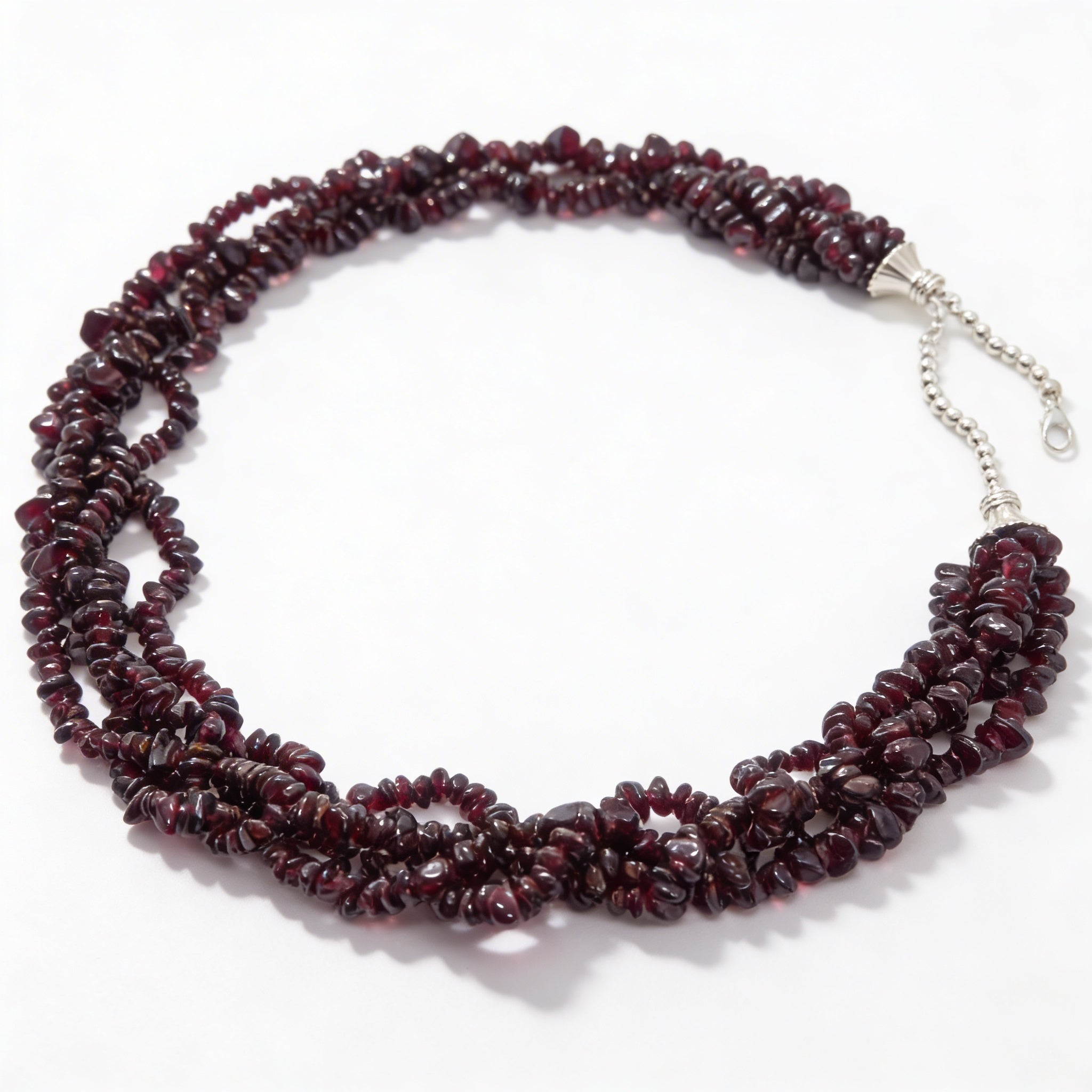 Red Garnet Tiny Nuggets Necklace Main image