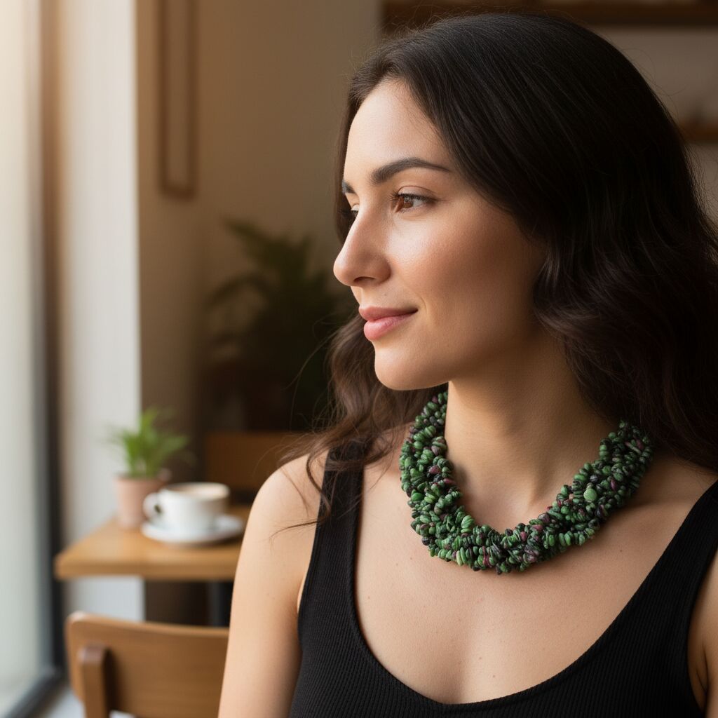 Ruby Zoisite Necklace | Energy & Bold Elegance