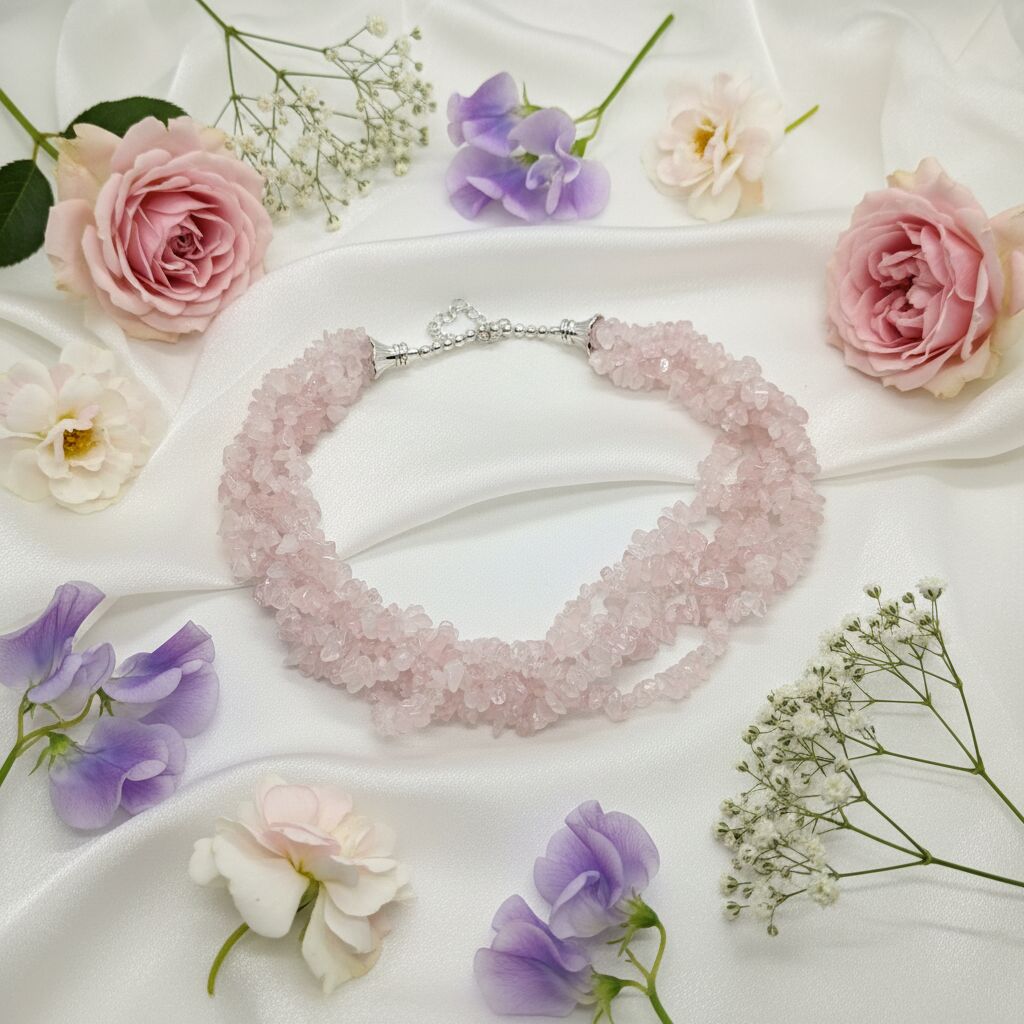Rose Quartz Necklace | Soft Love & Elegant Style