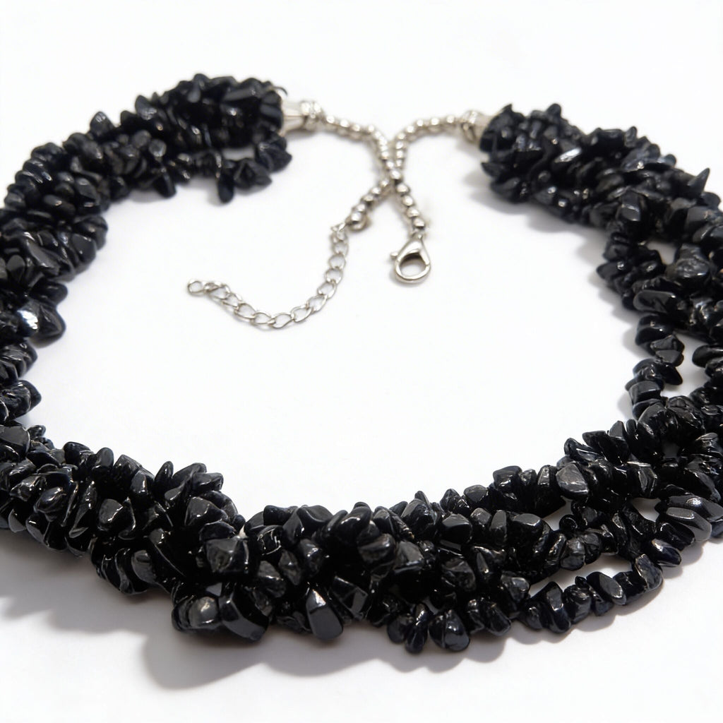 Black Spinel Necklace | Bold Minimal Luxury Style