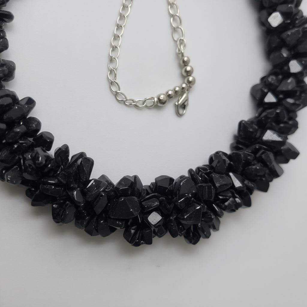 Black Spinel Necklace | Bold Minimal Luxury Style