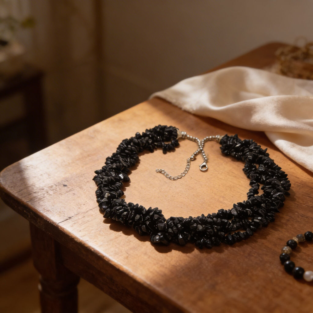 Black Spinel Necklace | Bold Minimal Luxury Style