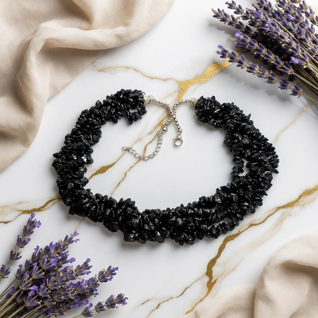 Black Spinel Necklace | Bold Minimal Luxury Style