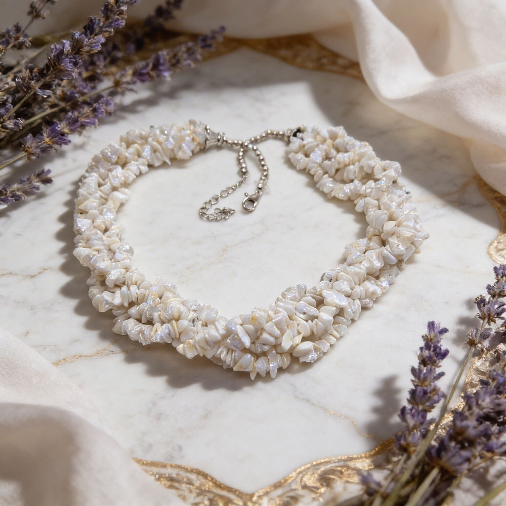White Opal Necklace | Soft Glow & Elegant Style