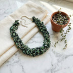 Emerald Nuggets Necklace | Luxury & Growth Energy