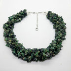 Natural Emerald Tiny Nuggets Necklace