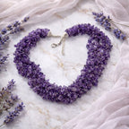 Amethyst Nuggets Necklace | Calm & Elegant Style