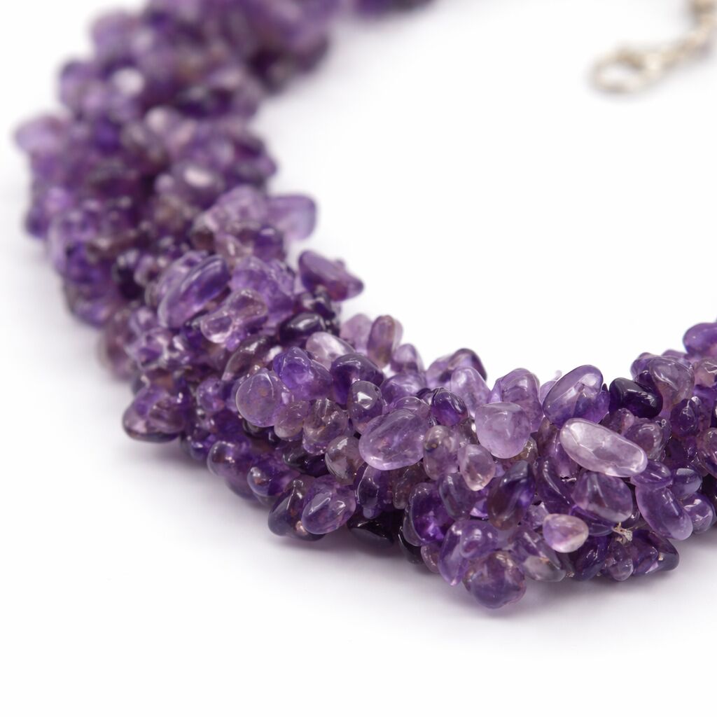 Amethyst Nuggets Necklace | Calm & Elegant Style