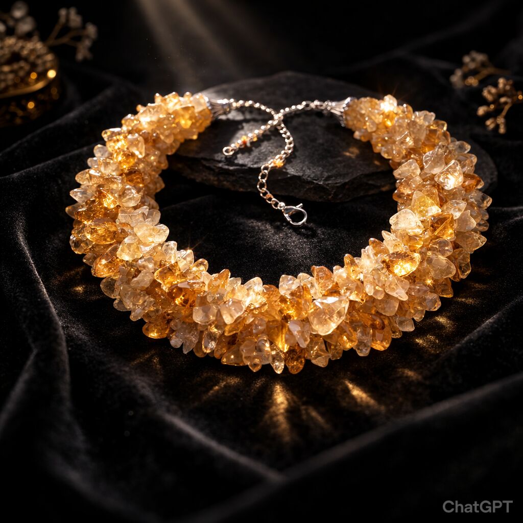 Citrine Nuggets Necklace | Positivity & Confidence