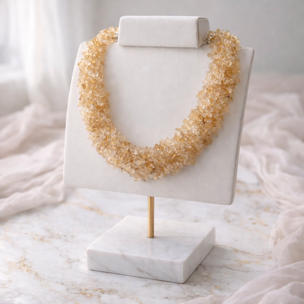 Citrine Tiny Nuggets Necklace