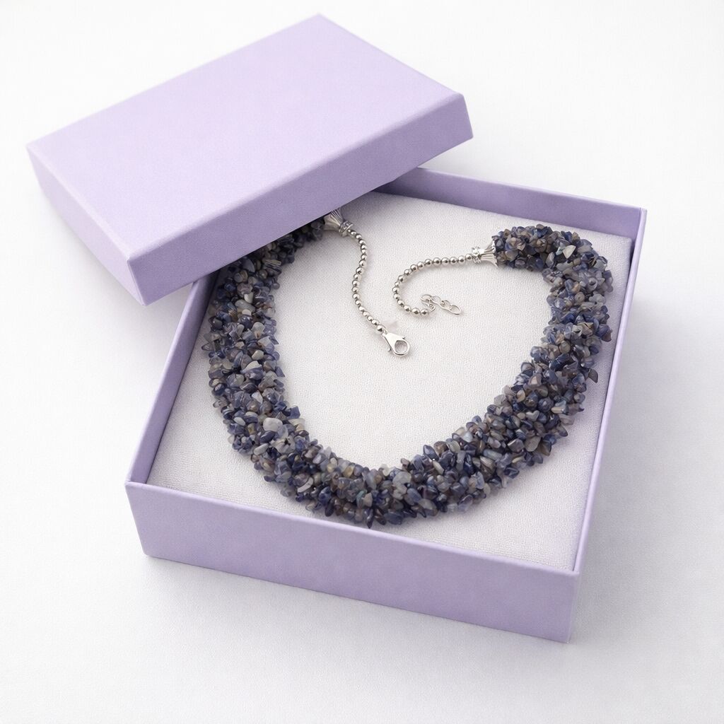 Iolite Nuggets Necklace | Clarity & Calm Elegance
