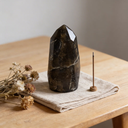 Labradorite Point Crystal | Focus & Transformation