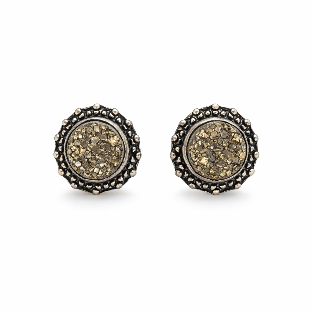 Artisan Crafted Pyrite Earring